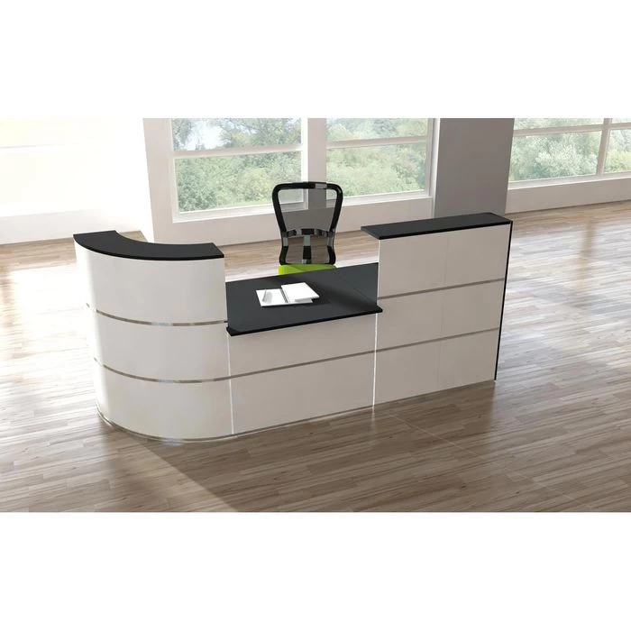 Kerkmann Empfangstheke Cento 5, 3854, Weiß / Anthrazit, 280 X 110 X 95cm, Beratungsplatz 3 Kerkmann Empfangstheke Cento 5, 3854, Weiß / Anthrazit, 280 X 110 X 95cm, Beratungsplatz – Bild 3