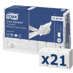 Tork Papierhandtücher Xpress Advanced, 129089, H2, 2-lagig, Interfold-Falz, 21,3 X 25,5cm, 4200 Stück