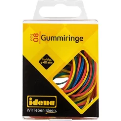 Idena Gummiringe 334033, Ø 40mm, Bunt, 40g