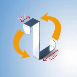 Wenko Kleiderhaken 4214062100, Für Die Tür, Silber, Edelstahl, 1 Haken, 6 Stück -Produkte Für Zuhause 9debf2e5ee6eabc368b7163a2c599e712f0003f2 kleiderhaken wenko 4214062100