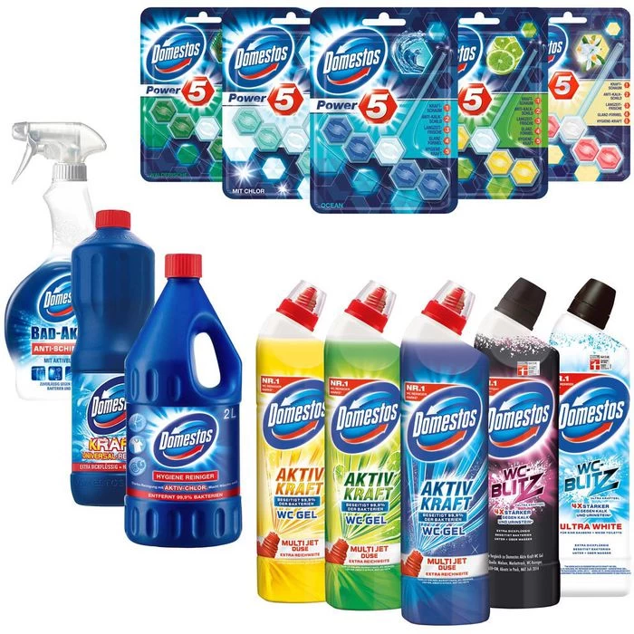 Domestos WC-Reiniger Kraft & Frische WC Gel, Ocean Fresh, Beseitigt 99,9% Der Bakterien, 750ml 4 Domestos WC-Reiniger Kraft & Frische WC Gel, Ocean Fresh, Beseitigt 99,9% Der Bakterien, 750ml – Bild 4