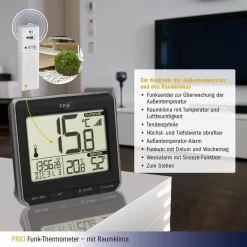 TFA Thermometer 30.3069.01 Prio, Innen/außen, Digital, Mit Hygrometer, Inkl. Funk-Sensor -Produkte Für Zuhause a25bc5bf9c10c5b136ecd299ad2daed11f66854b thermo hygrometer tfa 30.3069.01 prio funk