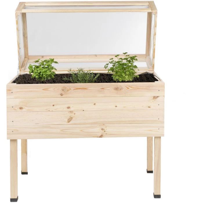 Hochbeet 62914, Natur, 105 X 50 X 100 Cm, Holz, Mit Abdeckung 3 Hochbeet 62914, Natur, 105 X 50 X 100 Cm, Holz, Mit Abdeckung – Bild 3