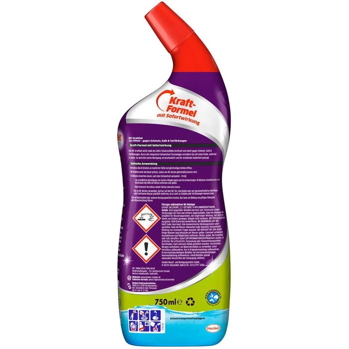 Bref WC-Reiniger Power WC-Kraftgel, 15x Effekt, Kraft-Formel Mit Sofortwirkung & Farbwechsel 750ml 3 Bref WC-Reiniger Power WC-Kraftgel, 15x Effekt, Kraft-Formel Mit Sofortwirkung & Farbwechsel 750ml – Bild 3