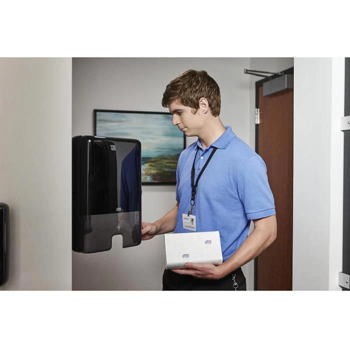 Tork 100297 Xpress Premium Extra Soft, 2-lagig, 21x34 Cm, Interfold, H2, 2100 Stück, Papierhandtücher 2 Tork 100297 Xpress Premium Extra Soft, 2-lagig, 21x34 Cm, Interfold, H2, 2100 Stück, Papierhandtücher – Bild 2