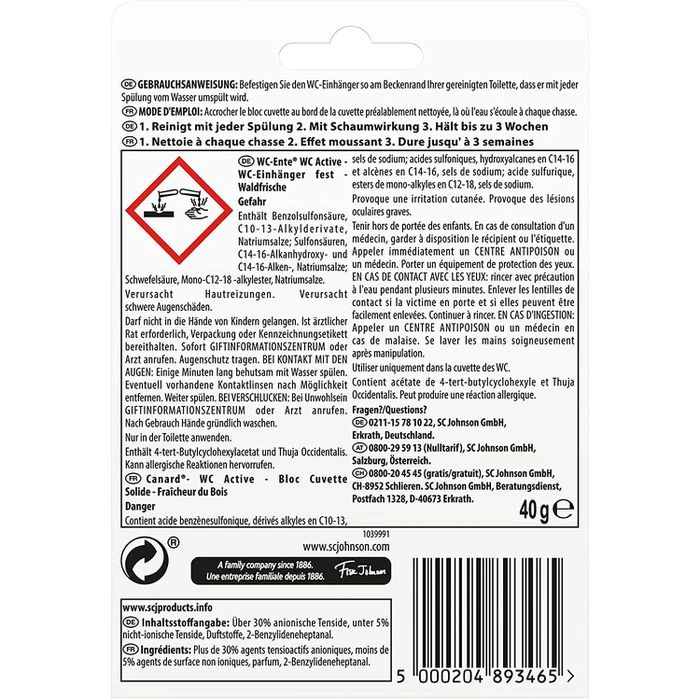 WC-Ente WC-Duftspüler Active 3in1, Waldfrische, Reinigt & Erfrischt, Im Korb 3 WC-Ente WC-Duftspüler Active 3in1, Waldfrische, Reinigt & Erfrischt, Im Korb – Bild 3