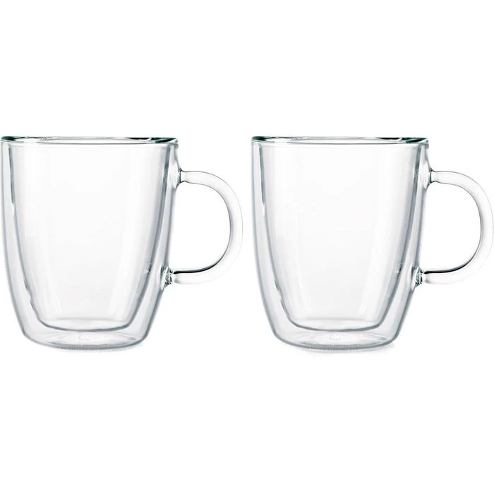 Bodum Kaffeegläser Bistro Tassen 10604-10, Doppelwandig, Mit Henkel, 300ml, 2 Stück 1 Bodum Kaffeegläser Bistro Tassen 10604-10, Doppelwandig, Mit Henkel, 300ml, 2 Stück