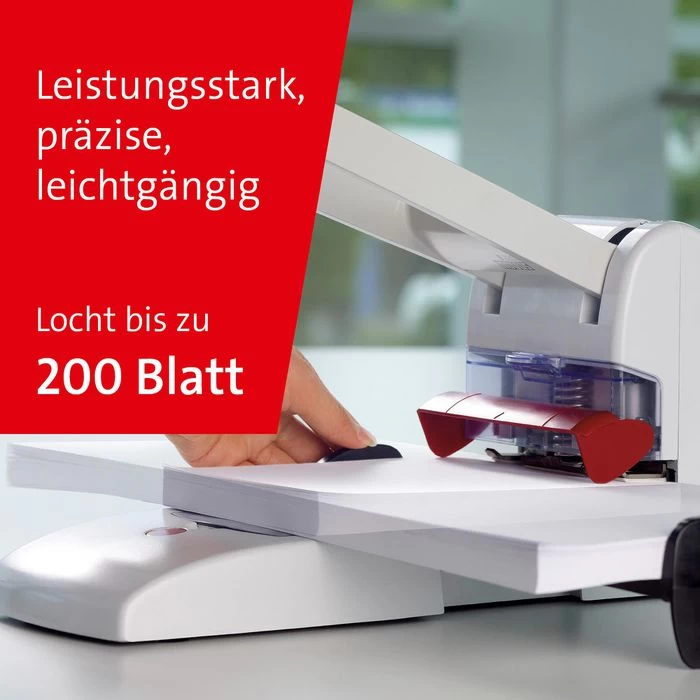 Novus Locher B 2200, 025-0488, Grau, Registraturlocher, Stanzleistung Ca. 200 Blatt 2 Novus Locher B 2200, 025-0488, Grau, Registraturlocher, Stanzleistung Ca. 200 Blatt – Bild 2