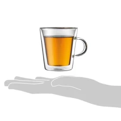 Bodum Kaffeegläser Canteen 10325-10, Doppelwandig, Mit Henkel, 200ml, 2 Stück -Produkte Für Zuhause acef1c9483ca10f3ed0f102762364854f3179889 kaffeeglaeser bodum canteen 10325 10