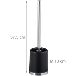 Relaxdays WC-Bürste Rund, Schwarz, Bürstenhalter Aus Kunststoff -Produkte Für Zuhause ad479b55032d448796cf78c532f6d3a277703e7c wc buerste relaxdays rund schwarz