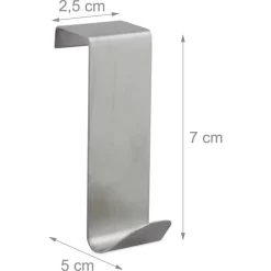 Kleiderhaken Relaxdays Für Die Tür, Silber, Edelstahl, 1 Haken, 4 Stück -Produkte Für Zuhause ad57c81239327ac0424dd2c9ed26b95f63221a5f kleiderhaken relaxdays