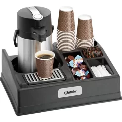 Bartscher Kaffeestation 1190, 190153, Kunststoff, 44 X 14,5 X 34 Cm, Schwarz