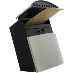 SafePost Briefkasten 10022454 ScanPro 12-4, Silber, Aus Edelstahl Und Stahl, 39,8 X 39,3 X 19cm