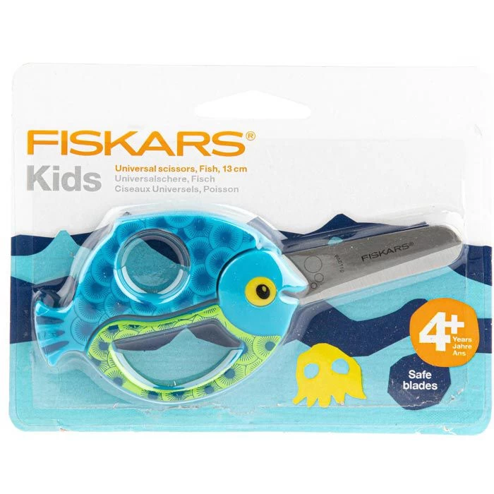 Fiskars Kinderschere Tierschere Fisch 1003746 13cm, Bastelschere, Aus Metall, Blau 4 Fiskars Kinderschere Tierschere Fisch 1003746 13cm, Bastelschere, Aus Metall, Blau – Bild 4
