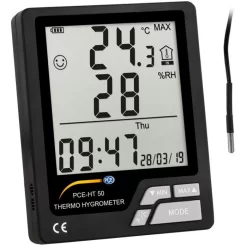 PCE Thermometer HT 50, Innen/außen, Digital, Mit Hygrometer, Mit Externem Fühler