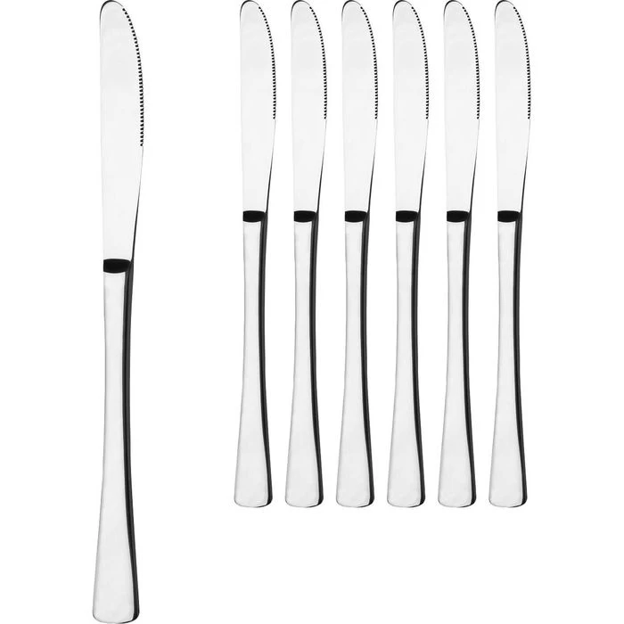 Gräwe Menümesser Würzburg, Edelstahl 18/0, Rostfrei, Silber, 6 Stück 1 Gräwe Menümesser Würzburg, Edelstahl 18/0, Rostfrei, Silber, 6 Stück