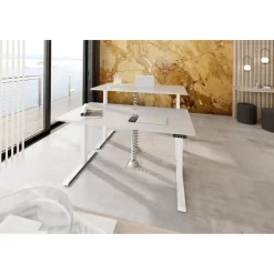 Hammerbacher Schreibtisch XDKB 19, Lichtgrau, Elektrisch Höhenverstellbar, 180 X 64-129 X 80cm -Produkte Für Zuhause b59ddeef58ee2411c1a7b0fc55e4d3d5eb0d0334 schreibtisch hammerbacher xdkb 19 lichtgrau