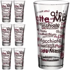 Montana Kaffeegläser Enjoy 065038, Latte Macchiato Gläser, 280ml, 6 Stück