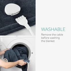 Navaris Heizdecke Snuggy, Mit Ärmeln, Dunkelblau, 9 Temperaturen, Abschaltautomatik, 195 X 125cm -Produkte Für Zuhause b70b7a48eb5f2166f7f87077c50af121c05495fb heizdecke navaris mit aermeln und tasche blaucreme