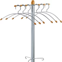 Alco Garderobenständer 2805, Mit 3 Haken Und 6 Kleiderbügeln, Metall, Silber -Produkte Für Zuhause b8a590e57c5b26d5e6e06433107bfbebcf22eede garderobenstaender alco 2805