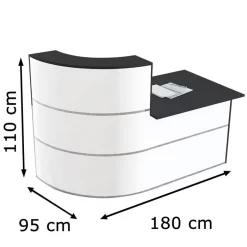 Kerkmann Empfangstheke Cento 2, 3851, Weiß / Anthrazit, 180 X 110 X 95cm, Mit Anbautisch -Produkte Für Zuhause ba366e25e55928b8ae144b16aa0706450c534306 empfangstheke kerkmann cento 2 3851