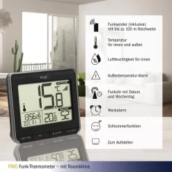 TFA Thermometer 30.3069.01 Prio, Innen/außen, Digital, Mit Hygrometer, Inkl. Funk-Sensor -Produkte Für Zuhause bdacb7e1e88a0bcde045474bdbcebb8016e11cb4 thermo hygrometer tfa 30.3069.01 prio funk
