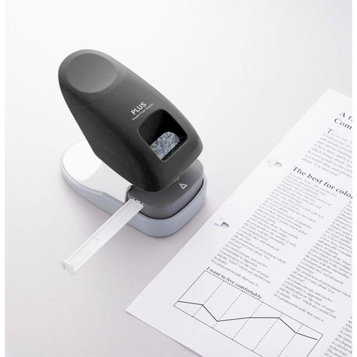 Plus-Japan Heftgerät SL-112A, 31236, Heftleistung 10 Blatt, Klammerlos, Schwarz 4 Plus-Japan Heftgerät SL-112A, 31236, Heftleistung 10 Blatt, Klammerlos, Schwarz – Bild 4