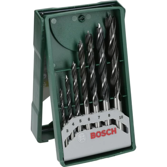 Bosch Bohrer Mini-X-Line, 2607019580, 7-teiliges Set, 3-10mm, Holzbohrer 1 Bosch Bohrer Mini-X-Line, 2607019580, 7-teiliges Set, 3-10mm, Holzbohrer