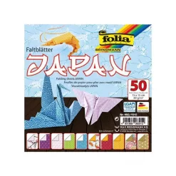 Folia Faltblätter 492/1515 Japan, 15 X 15cm, 80g/qm, 10 Motive Sortiert, 50 Blatt