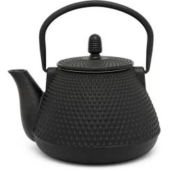 Bredemeijer Tee-Kanne Wuhan, Gusseisen, Mit Edelstahl-Filter, Schwarz, 1,0 L
