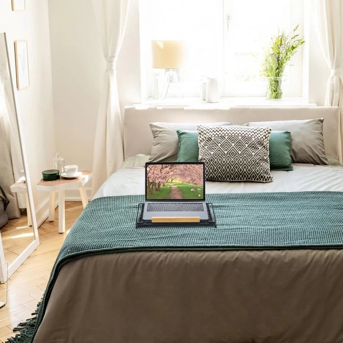 Relaxdays Notebookständer 10028955, Schwarz, Verstellbar, Metall / Holz 3 Relaxdays Notebookständer 10028955, Schwarz, Verstellbar, Metall / Holz – Bild 3