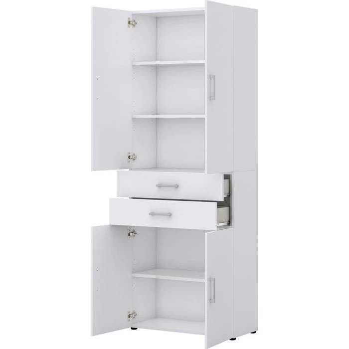 Röhr Kombischrank Direct.office, Aus Holz, Weiß, Mit Türen Und Schubladen, 80 X 212,5 X 33,5cm 3 Röhr Kombischrank Direct.office, Aus Holz, Weiß, Mit Türen Und Schubladen, 80 X 212,5 X 33,5cm – Bild 3