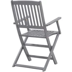 VidaXL Gartenstuhl 46334, Holz, Hochlehner, Grau, Klappbar, 4 Stück -Produkte Für Zuhause c282c6e89999875921433e6d0ab13a95828c1230 gartenstuhl vidaxl 46334 holz