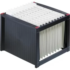 Helit Hängebox H61100-92, The Rack, A4, Für 40 Hängemappen, Schwarz