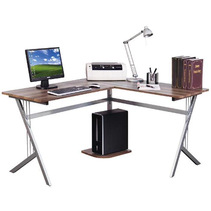 HJh-OFFICE Schreibtisch Pollux 673460, Walnuss, Maße: 155 X 130cm, L-Form 2 HJh-OFFICE Schreibtisch Pollux 673460, Walnuss, Maße: 155 X 130cm, L-Form – Bild 2