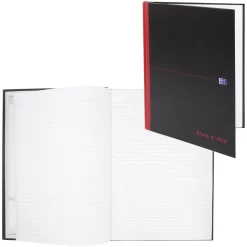 Oxford Notizbuch 400047606 Black N Red Liniert, A4, 70 Blatt, Schwarz/rot, Hardcover