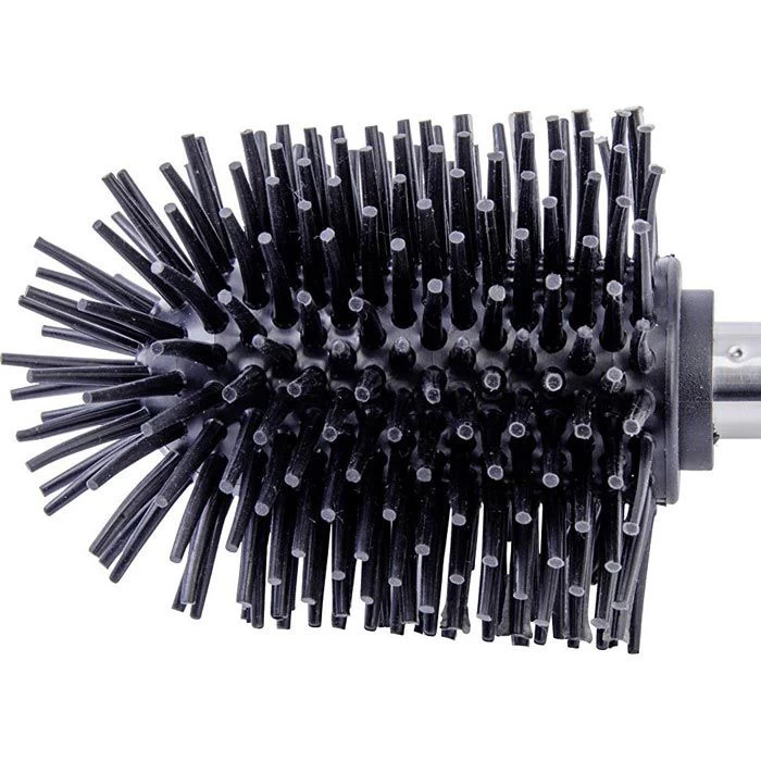 Wenko WC-Bürste Silikon, Silber, Ersatzbürste Mit Edelstahlgriff & Silikonborsten 2 Wenko WC-Bürste Silikon, Silber, Ersatzbürste Mit Edelstahlgriff & Silikonborsten – Bild 2