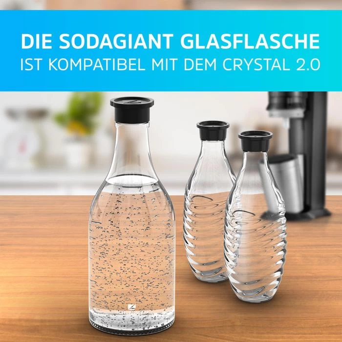 Lichtenwerk Karaffe SodaGiant Glasflasche, Set, Mit Deckel, 2x 0,9 Liter 5 Lichtenwerk Karaffe SodaGiant Glasflasche, Set, Mit Deckel, 2x 0,9 Liter – Bild 5