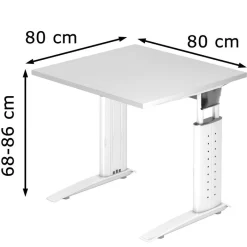 Hammerbacher Schreibtisch U-Serie, Verstellbar, 80 X 86-68 X 80cm, Weiß / Weiß 9 Hammerbacher Schreibtisch U-Serie, Verstellbar, 80 X 86-68 X 80cm, Weiß / Weiß -Produkte Für Zuhause c6d3f0bcbb8e2127f3ae79ecde612a1cf7ad4cd5 schreibtisch hammerbacher u serie