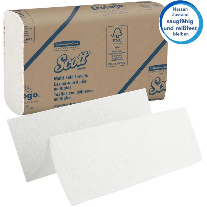 Kimberly-Clark Papierhandtücher Scott, 1804, 1-lagig, Multifold-Falz, 23,5 X 23,0cm, 4000 Stück 3 Kimberly-Clark Papierhandtücher Scott, 1804, 1-lagig, Multifold-Falz, 23,5 X 23,0cm, 4000 Stück – Bild 3