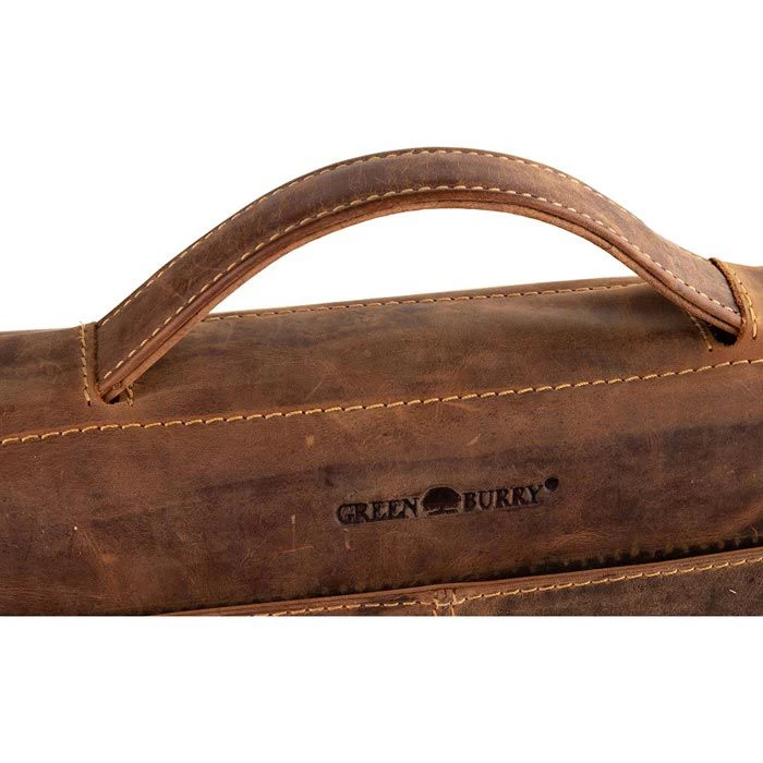 Greenburry Schreibmappe Vintage,1720-25, A4, Braun, Echt Leder, Mit Reißverschluss 3 Greenburry Schreibmappe Vintage,1720-25, A4, Braun, Echt Leder, Mit Reißverschluss – Bild 3