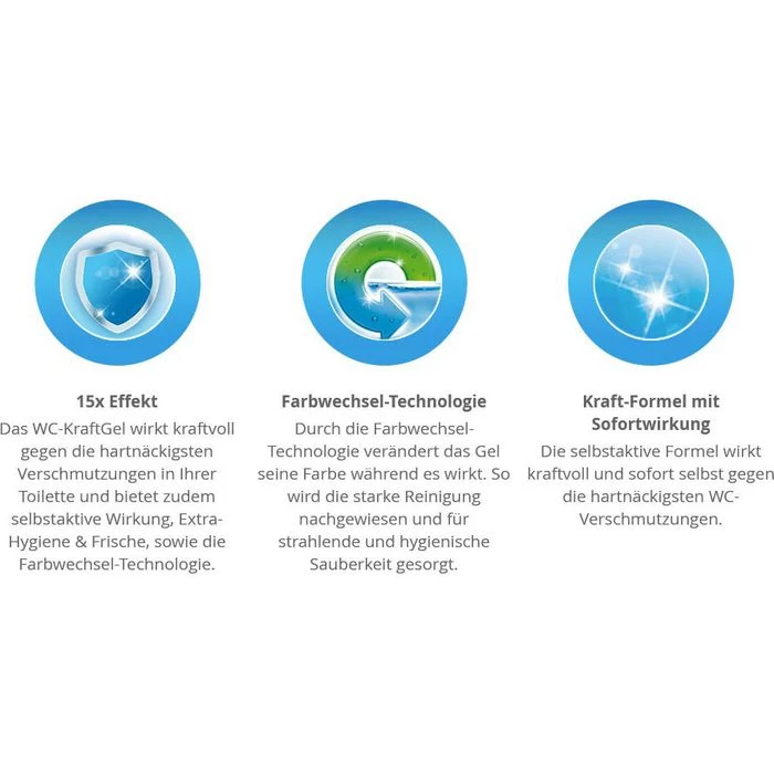 Bref WC-Reiniger Power WC-Kraftgel, 15x Effekt, Kraft-Formel Mit Sofortwirkung & Farbwechsel 750ml 5 Bref WC-Reiniger Power WC-Kraftgel, 15x Effekt, Kraft-Formel Mit Sofortwirkung & Farbwechsel 750ml – Bild 5