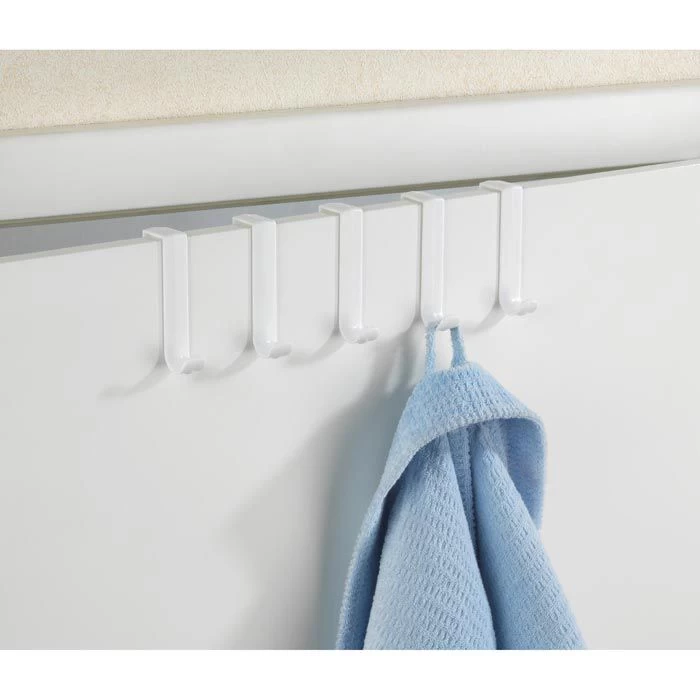 Wenko Kleiderhaken 4422010100, Für Die Tür, Weiß, Kunststoff, 1 Haken, 5 Stück 2 Wenko Kleiderhaken 4422010100, Für Die Tür, Weiß, Kunststoff, 1 Haken, 5 Stück – Bild 2