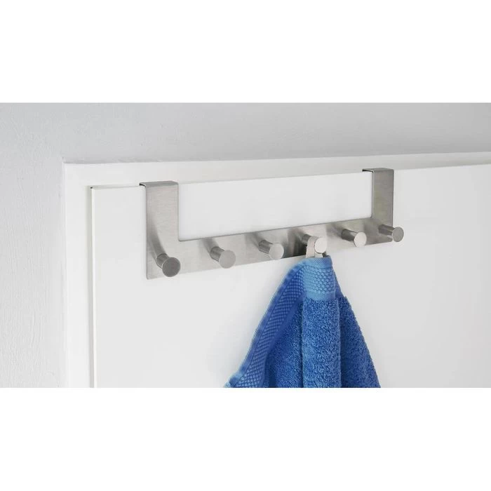 Böttcher-AG Kleiderhaken Für Die Tür, Edelstahl, Silber, 6 Haken 2 Böttcher-AG Kleiderhaken Für Die Tür, Edelstahl, Silber, 6 Haken – Bild 2