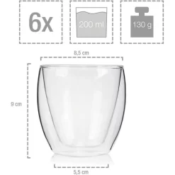 Sänger Kaffeegläser Cafe 208690, Doppelwandig, 250ml, 6 Stück -Produkte Für Zuhause d131744f62558d74b2c09ed652db01a7d3698938 kaffeeglaeser saenger cafe 208690