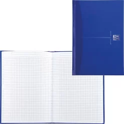 Oxford Notizbuch Office Book, Kariert, A5, 96 Blatt, Blau, Fester Kartoneinband