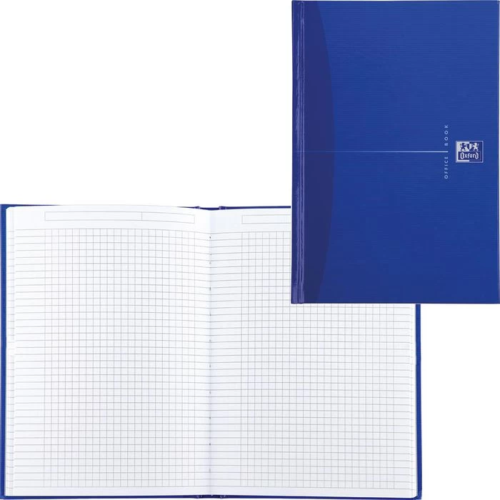 Oxford Notizbuch Office Book, Kariert, A5, 96 Blatt, Blau, Fester Kartoneinband 1 Oxford Notizbuch Office Book, Kariert, A5, 96 Blatt, Blau, Fester Kartoneinband