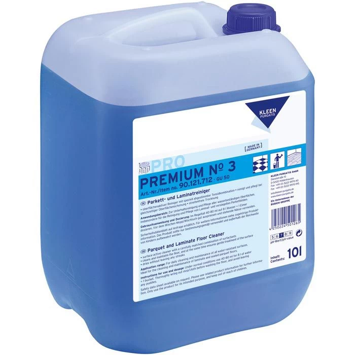 Kleen-Purgatis Unterhaltsreiniger Premium No. 3, 90.121.712, Parkett- Und Laminatreiniger, 10 Liter 1 Kleen-Purgatis Unterhaltsreiniger Premium No. 3, 90.121.712, Parkett- Und Laminatreiniger, 10 Liter