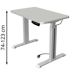 Kerkmann Schreibtisch Move 1 Style 1753, Lichtgrau, Elektrisch Höhenverstellbar, 100 X 74-123 X 60cm