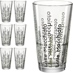 Montana Kaffeegläser Simply 060999, Latte Macchiato Gläser, 340ml, 6 Stück